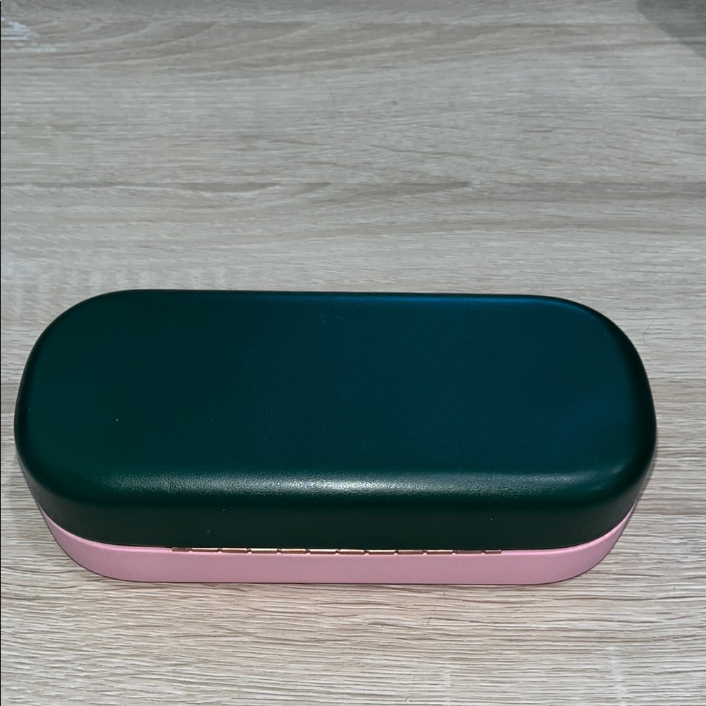 Kate Spade Pink and Dark Green Sunglasses Case ONLY See pics for condition 1-233 - Picture 4 of 12